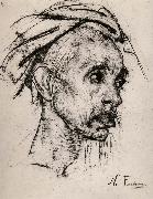 Nikolay Fechin Head portrait of old man oil painting
